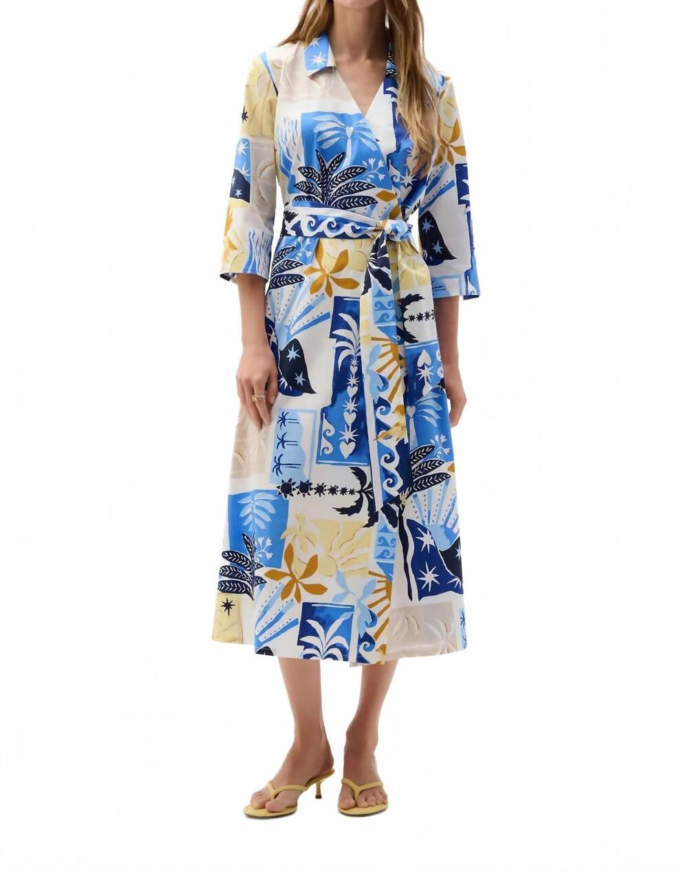NEW JOSEPH RIBKOFF tropical a-line wrap dress